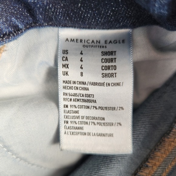 American Eagle High Rise Jeans Women's 4 Short Next Level Stretch Dark Wash - Picture 11 of 12